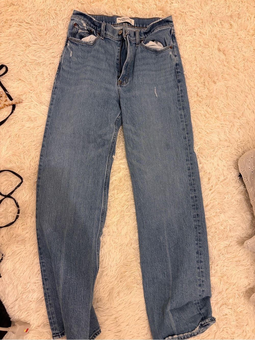 Abercrombie & Fitch Light Blue Straight-Leg Jeans